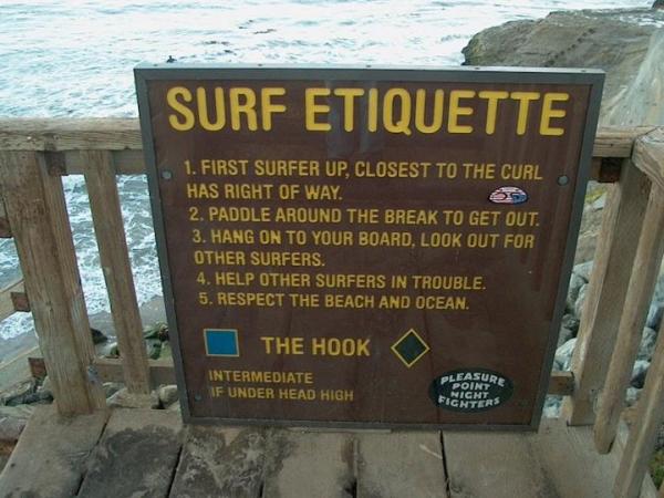 Surf etiquette